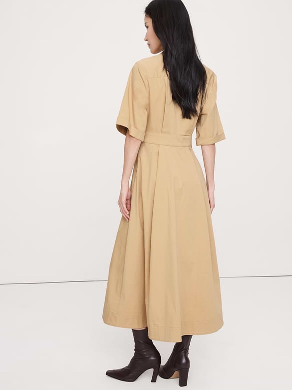BANANA REPUBLIC STRETCH-POPLIN SHIRTDRESS - Picture 7 of 8